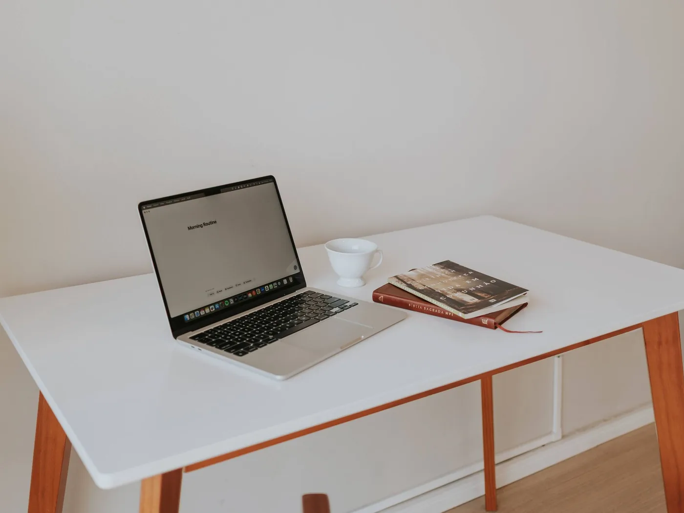 Tidy office desk representing commercial cleaning